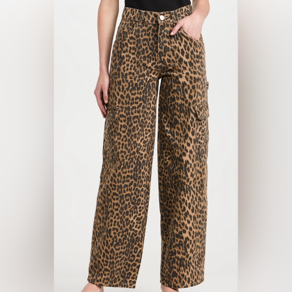 NWT Damson Madder Leopard Denim Cargo Jeans (UK 12 | US 8)